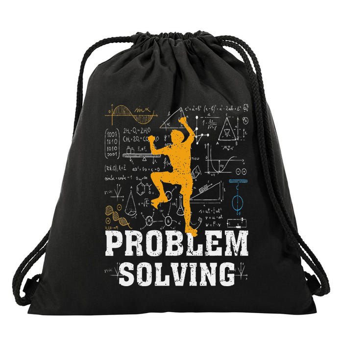 Rock Climbing Math Lover Problem Solving Mathematician Drawstring Bag