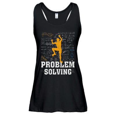 Rock Climbing Math Lover Problem Solving Mathematician Ladies Essential Flowy Tank