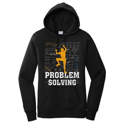 Rock Climbing Math Lover Problem Solving Mathematician Women's Pullover Hoodie