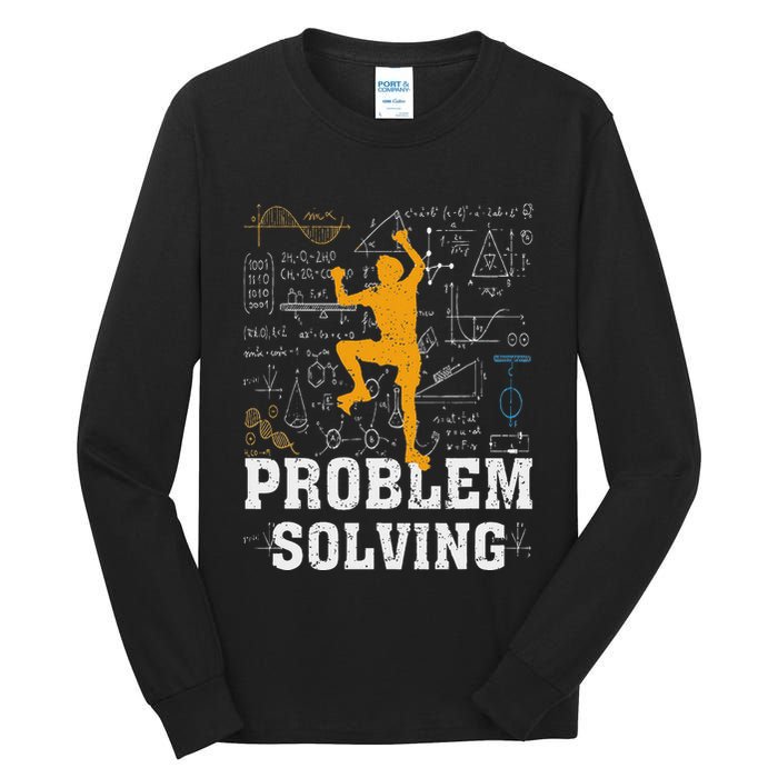 Rock Climbing Math Lover Problem Solving Mathematician Tall Long Sleeve T-Shirt