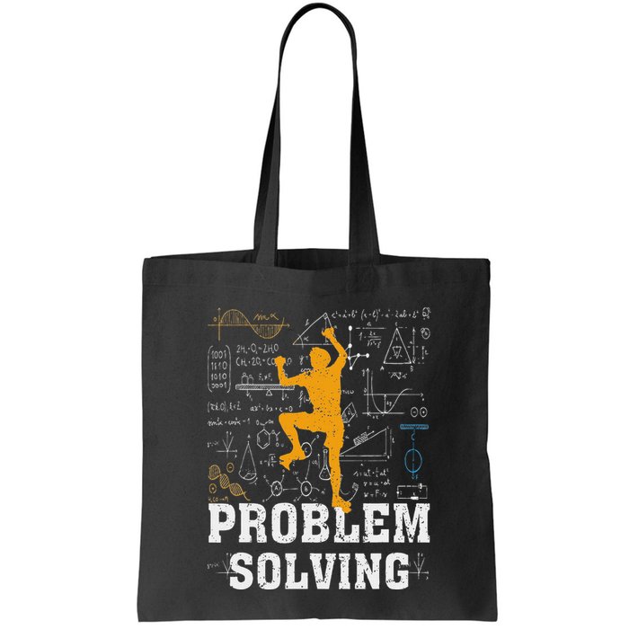Rock Climbing Math Lover Problem Solving Mathematician Tote Bag