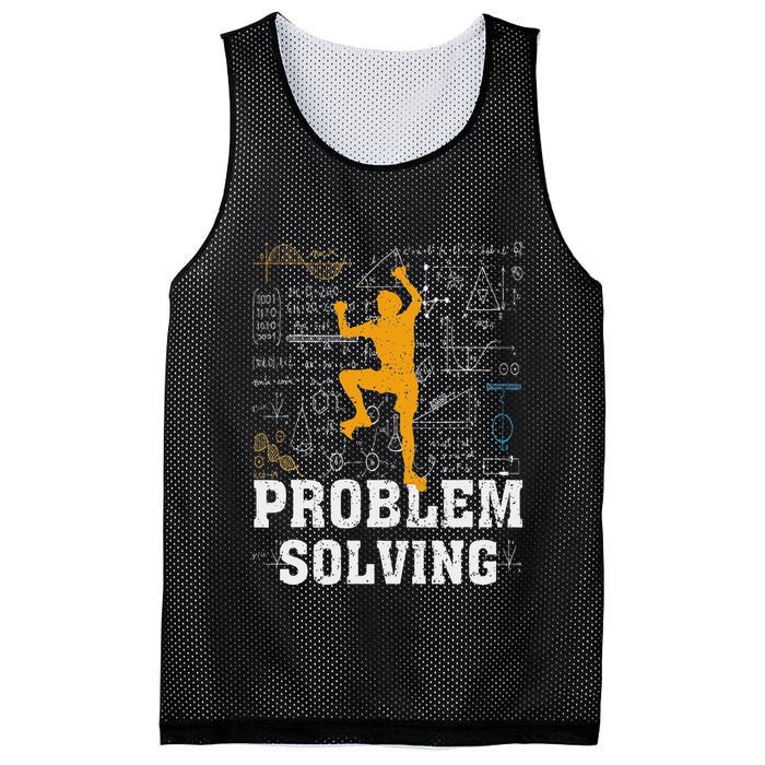 Rock Climbing Math Lover Problem Solving Mathematician Mesh Reversible Basketball Jersey Tank
