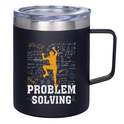 Rock Climbing Math Lover Problem Solving Mathematician 12oz Stainless Steel Coffee Mug