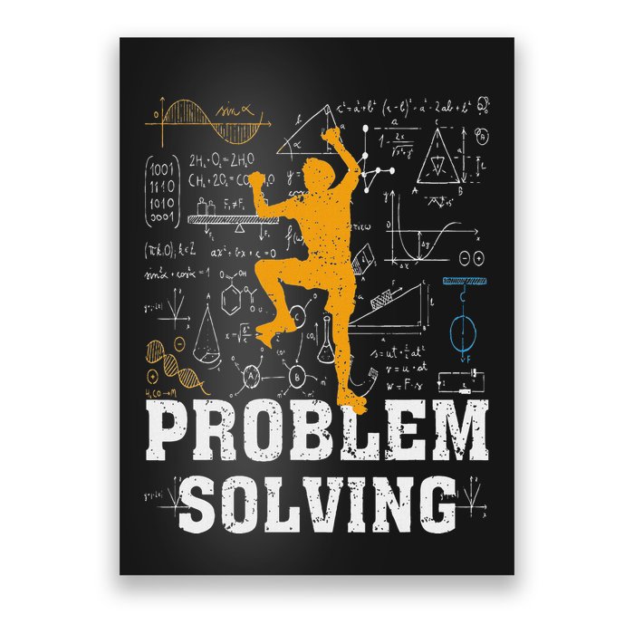 Rock Climbing Math Lover Problem Solving Mathematician Poster
