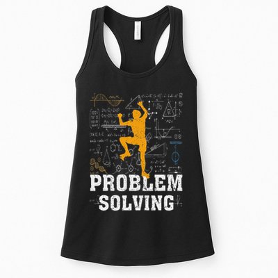 Rock Climbing Math Lover Problem Solving Mathematician Womens Tank Top