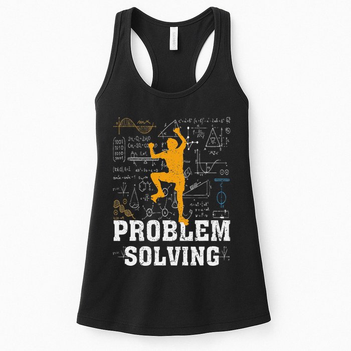 Rock Climbing Math Lover Problem Solving Mathematician Womens Tank Top