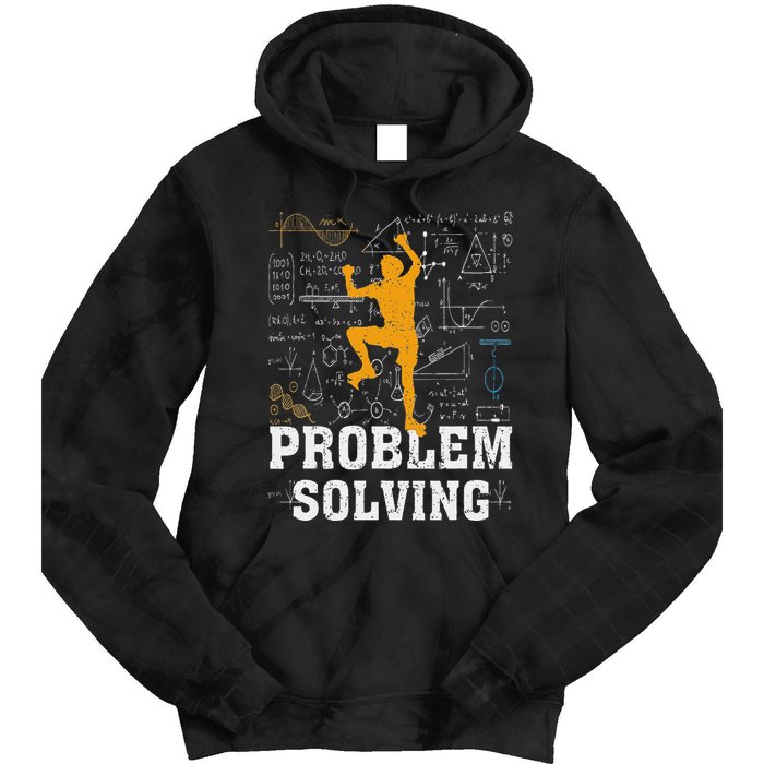 Rock Climbing Math Lover Problem Solving Mathematician Tie Dye Hoodie