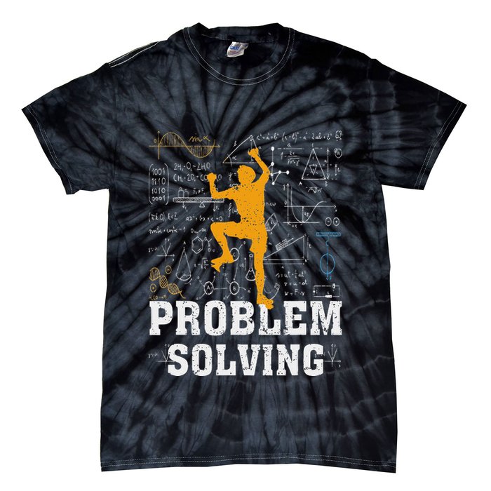 Rock Climbing Math Lover Problem Solving Mathematician Tie-Dye T-Shirt