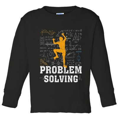 Rock Climbing Math Lover Problem Solving Mathematician Toddler Long Sleeve Shirt