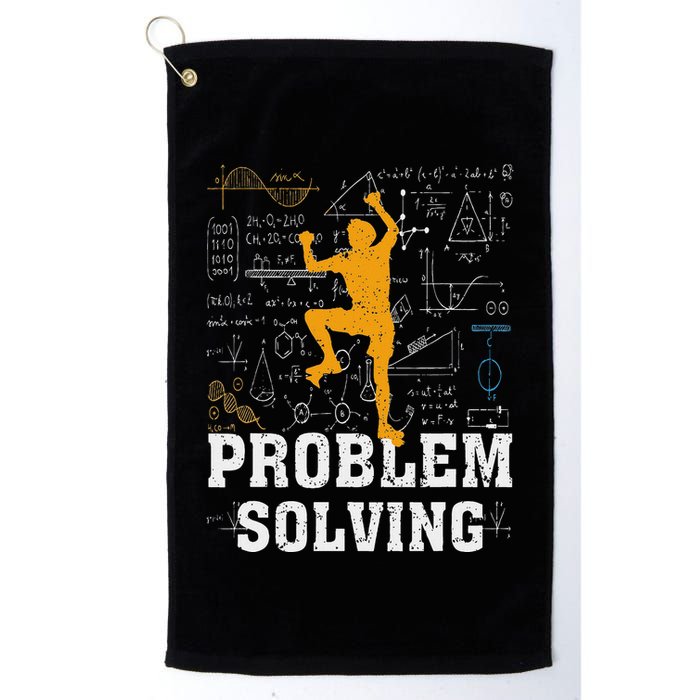 Rock Climbing Math Lover Problem Solving Mathematician Golf Towel