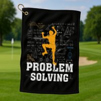 Rock Climbing Math Lover Problem Solving Mathematician Golf Towel