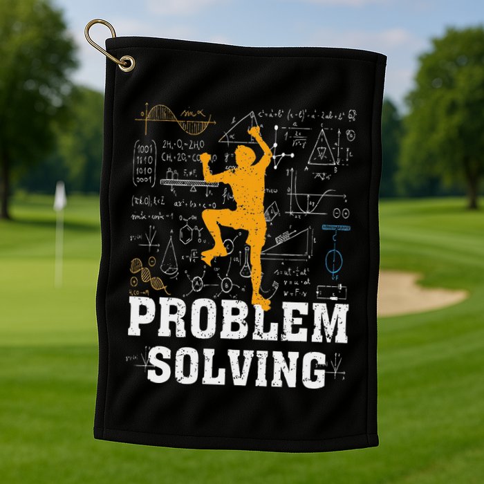 Rock Climbing Math Lover Problem Solving Mathematician Golf Towel