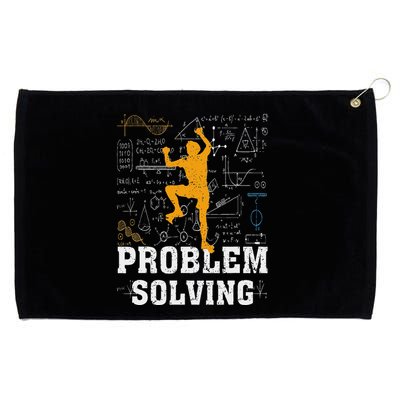 Rock Climbing Math Lover Problem Solving Mathematician Grommeted Golf Towel