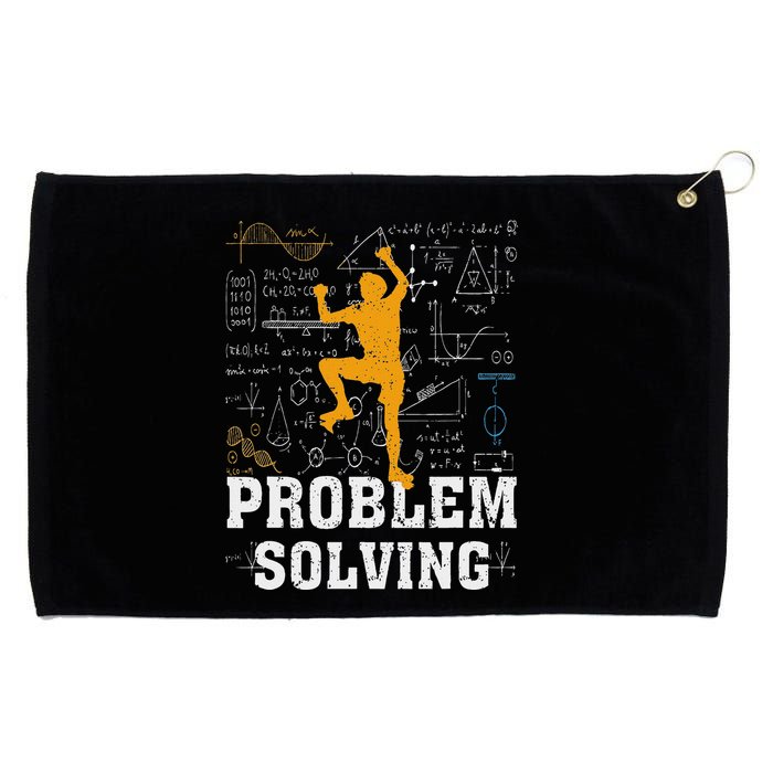 Rock Climbing Math Lover Problem Solving Mathematician Grommeted Golf Towel
