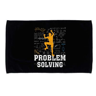 Rock Climbing Math Lover Problem Solving Mathematician Microfiber Hand Towel