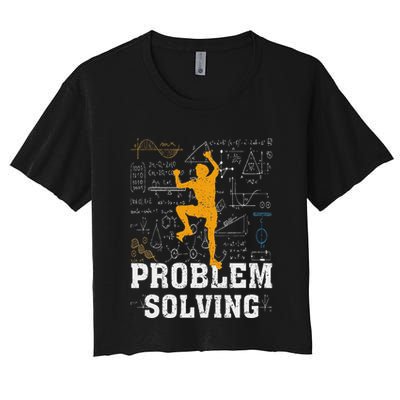 Rock Climbing Math Lover Problem Solving Mathematician Crop Top