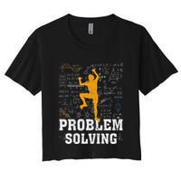 Rock Climbing Math Lover Problem Solving Mathematician Crop Top