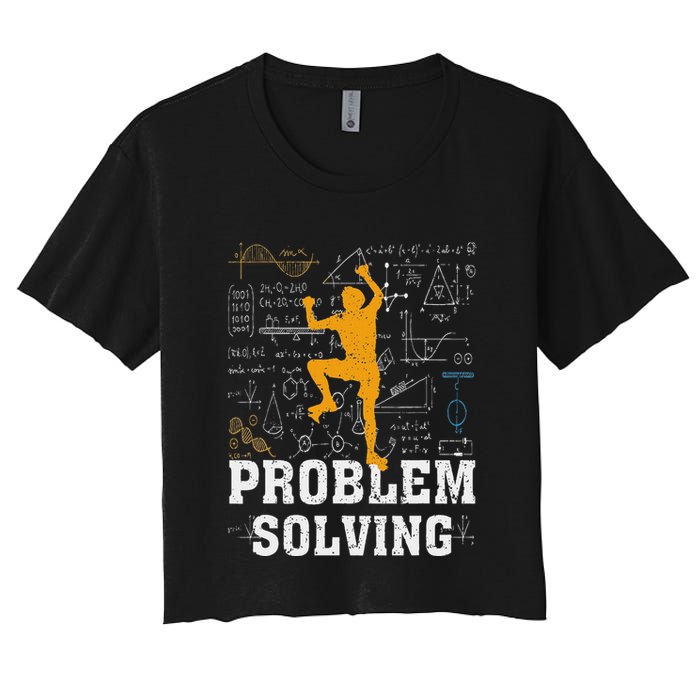 Rock Climbing Math Lover Problem Solving Mathematician Crop Top