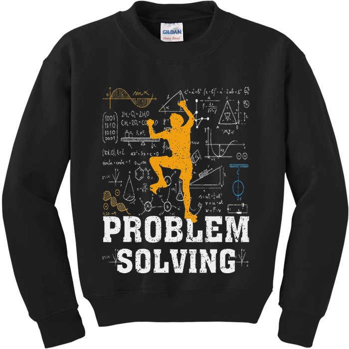 Rock Climbing Math Lover Problem Solving Mathematician Kids Sweatshirt
