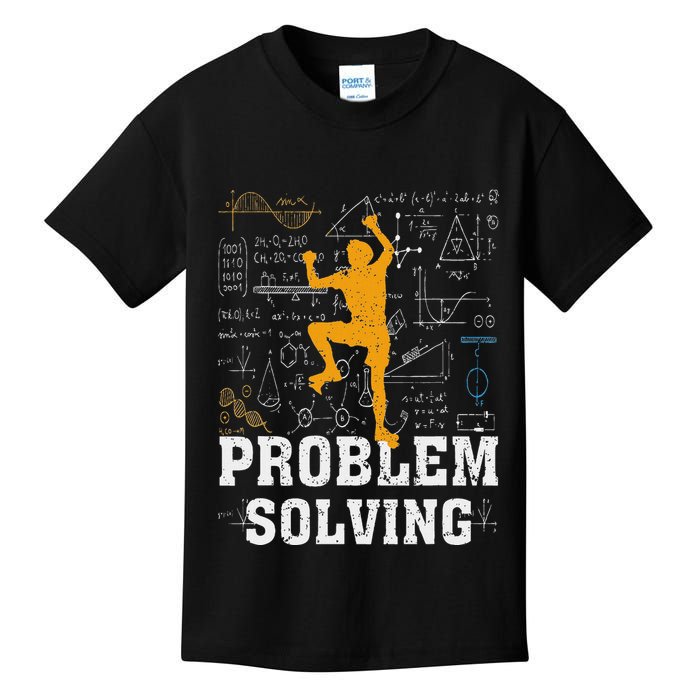 Rock Climbing Math Lover Problem Solving Mathematician Kids T-Shirt