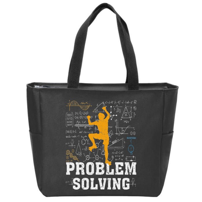 Rock Climbing Math Lover Problem Solving Mathematician Zip Tote Bag