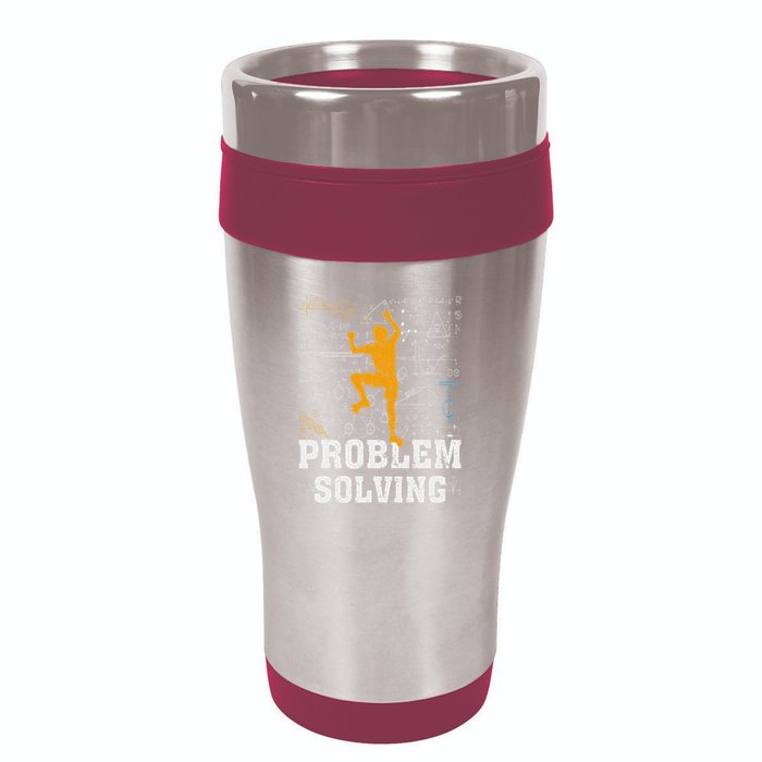 Rock Climbing Math Lover Problem Solving Mathematician 16oz Travel Tumbler