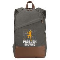 Rock Climbing Math Lover Problem Solving Mathematician Cotton Canvas Backpack