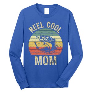 Reel Cool Mom Fishing Funny Gift Fishing Lovers Retro Gift Long Sleeve Shirt