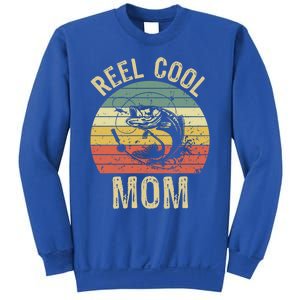 Reel Cool Mom Fishing Funny Gift Fishing Lovers Retro Gift Sweatshirt