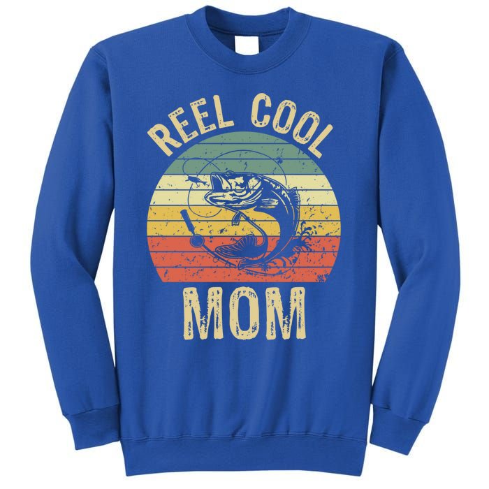 Reel Cool Mom Fishing Funny Gift Fishing Lovers Retro Gift Sweatshirt