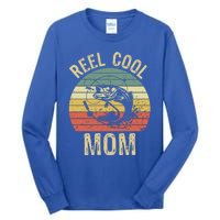 Reel Cool Mom Fishing Funny Gift Fishing Lovers Retro Gift Tall Long Sleeve T-Shirt