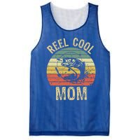 Reel Cool Mom Fishing Funny Gift Fishing Lovers Retro Gift Mesh Reversible Basketball Jersey Tank