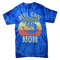 Reel Cool Mom Fishing Funny Gift Fishing Lovers Retro Gift Tie-Dye T-Shirt