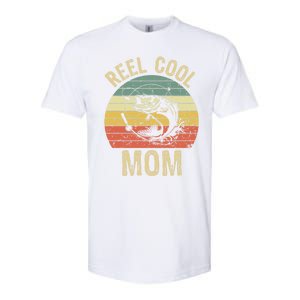 Reel Cool Mom Fishing Funny Gift Fishing Lovers Retro Gift Softstyle CVC T-Shirt