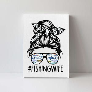 ROV Cute Messy Bun Fishing Wife Husband Fishman Canvas