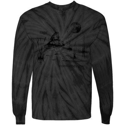 Rage Consumes Me Frog Funny Tie-Dye Long Sleeve Shirt