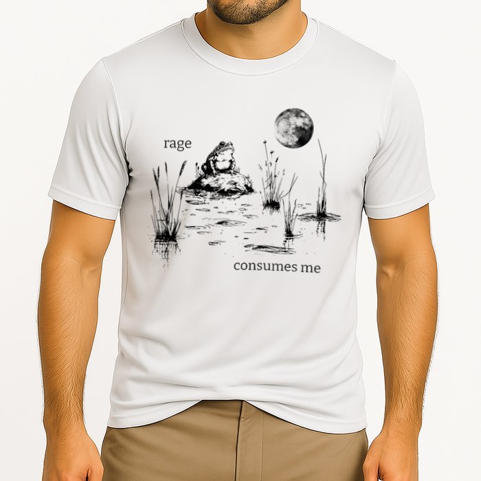 Rage Consumes Me Frog Funny Cooling Performance Crew T-Shirt