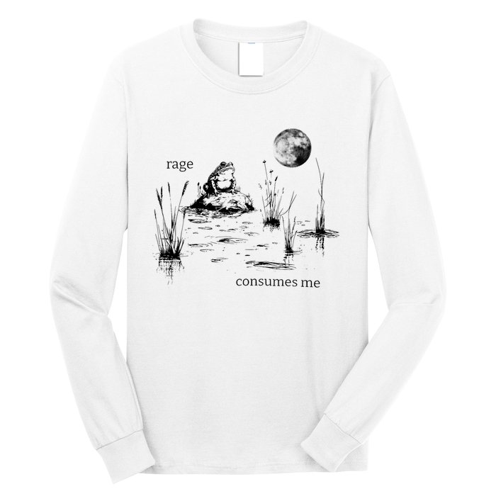 Rage Consumes Me Frog Funny Long Sleeve Shirt