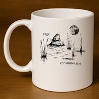 Rage Consumes Me Frog Funny 11oz C Handle Ceramic Mug