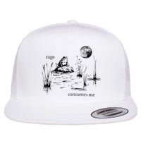 Rage Consumes Me Frog Funny Flat Bill Trucker Hat