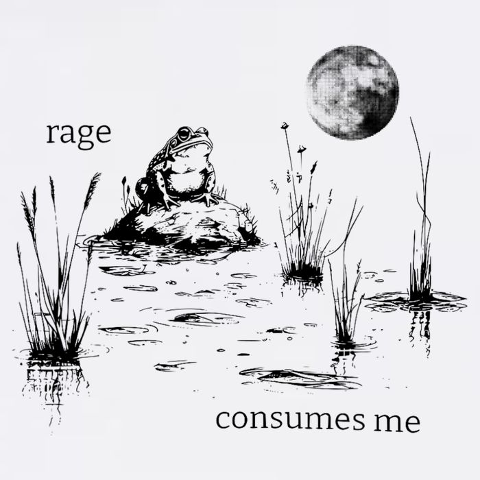 Rage Consumes Me Frog Funny Flat Bill Trucker Hat