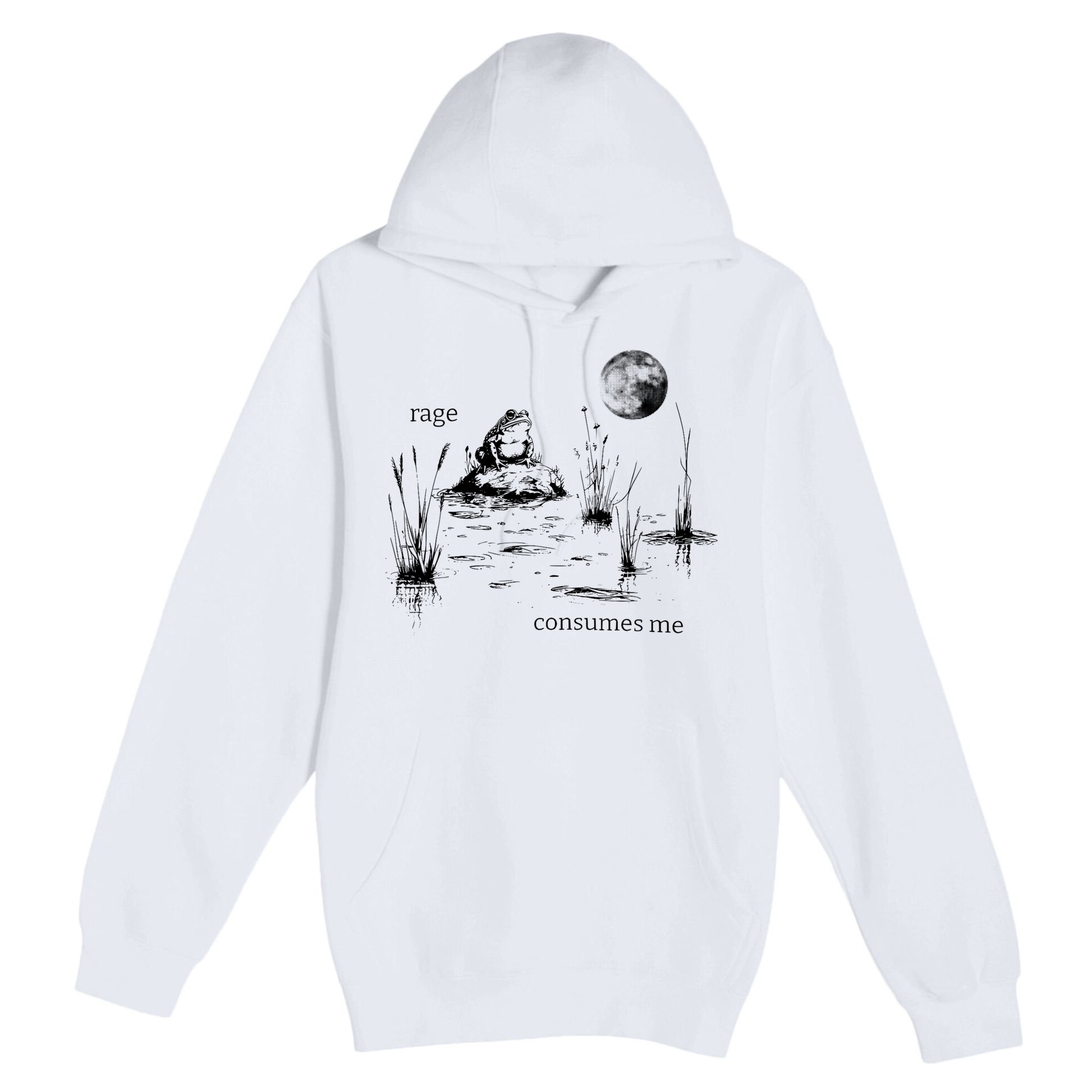 Rage Consumes Me Frog Funny Premium Pullover Hoodie