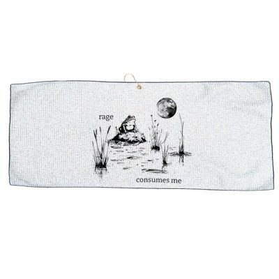 Rage Consumes Me Frog Funny Large Microfiber Waffle Golf Towel