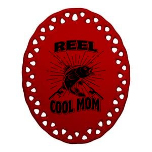 Reel Cool Mom Fishing 'S Hobby Pole Lake Gift Ceramic Oval Ornament