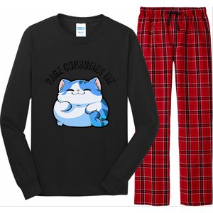 Rage Consumes Me Funny Cat Long Sleeve Pajama Set