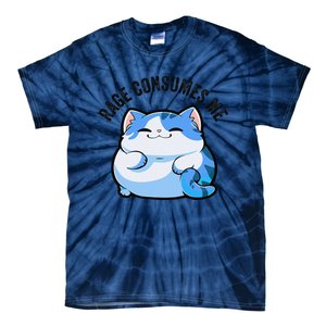 Rage Consumes Me Funny Cat Tie-Dye T-Shirt