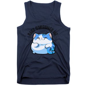 Rage Consumes Me Funny Cat Tank Top