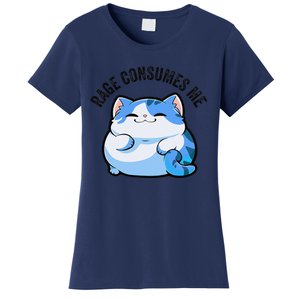 Rage Consumes Me Funny Cat Women's T-Shirt