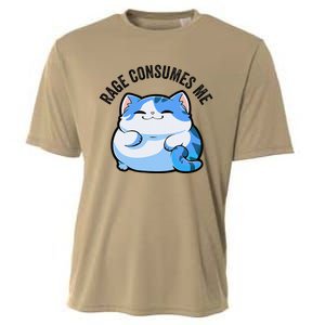 Rage Consumes Me Funny Cat Cooling Performance Crew T-Shirt