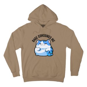 Rage Consumes Me Funny Cat Hoodie